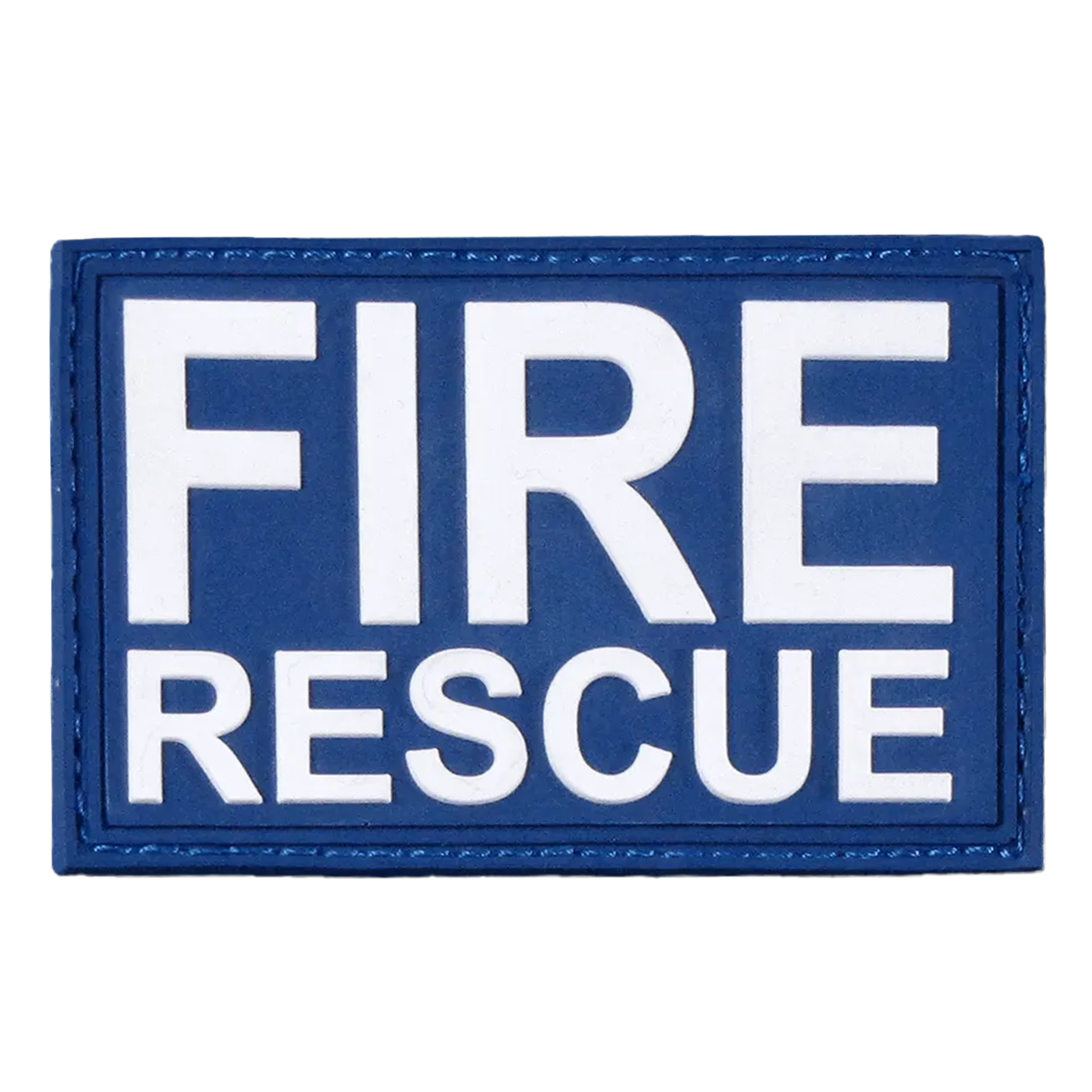 Fire Rescue PARCHE RUBBER (3"X2"), FIRE RESCUE, NAVY - Imagen 1