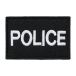 CANVAS PATCH (3"X2"),POLICE, BLACK