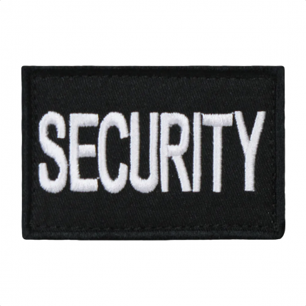 CANVAS PATCH (3"X2"),SECURITY, BLACK