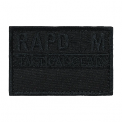 CANVAS PATCH (3"X2"),RAPDOM, BLACK