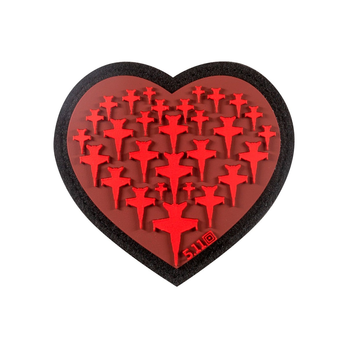 parche-heart PARCHE AIRPLANE HEART RED 5.11 - Imagen 1